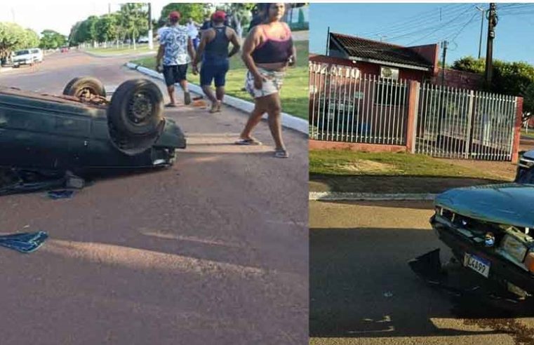 Motorista invade preferencial e causa acidente de trânsito em Guarantã do Norte