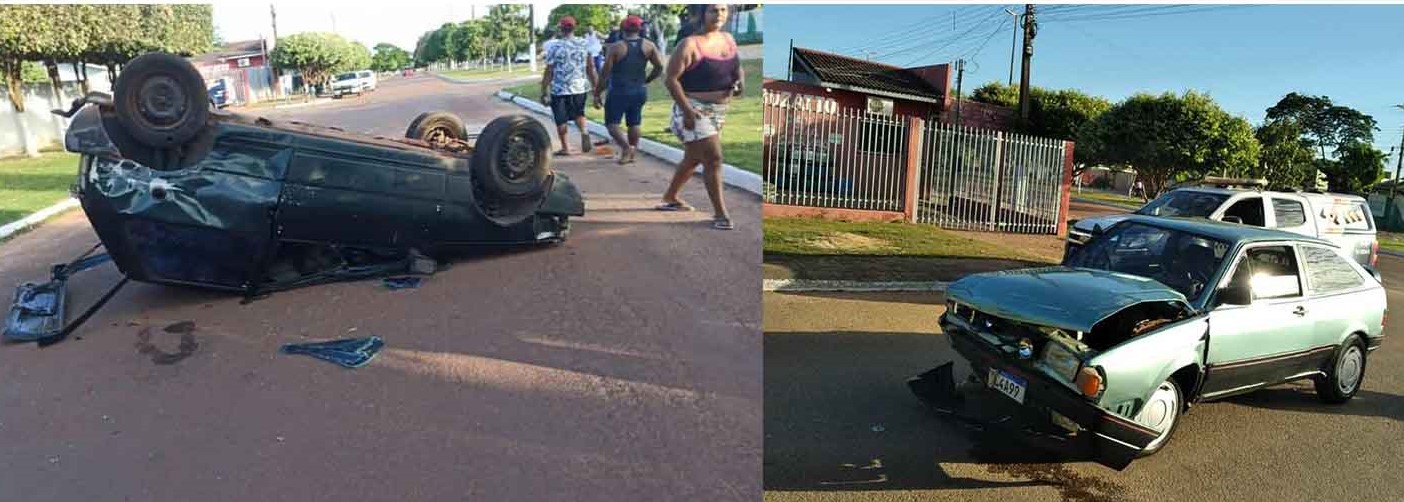 Motorista invade preferencial e causa acidente de trânsito em Guarantã do Norte