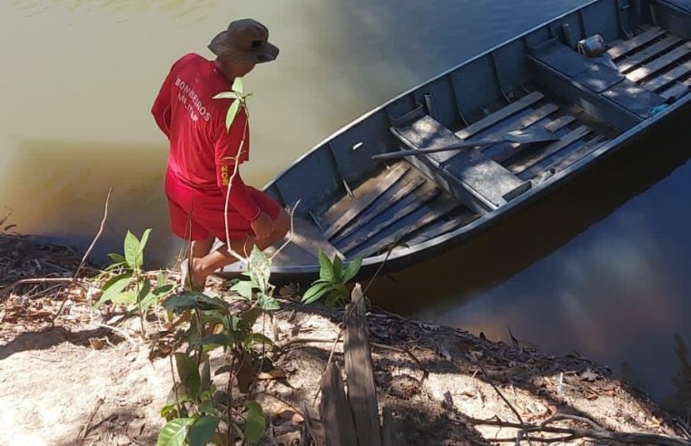 Bombeiros de Guarantã do Norte, localizam vítima de afogamento no Rio Peixotinho.