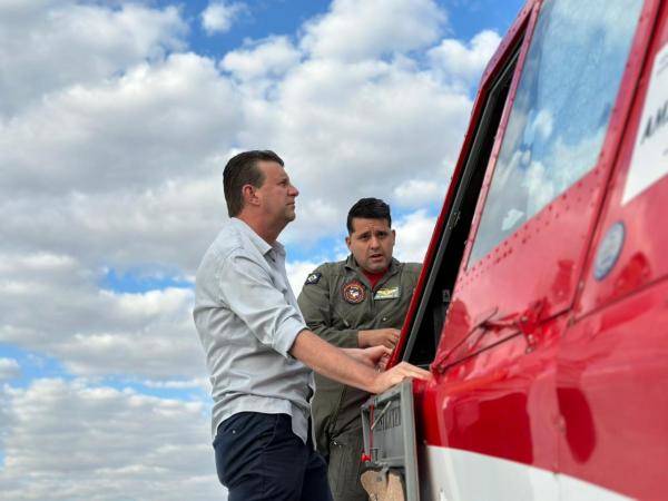 Air Tractor AT-802 F aterriza em Sorriso; aeronave deve ficar na cidade durante a temporada de incêndios florestais