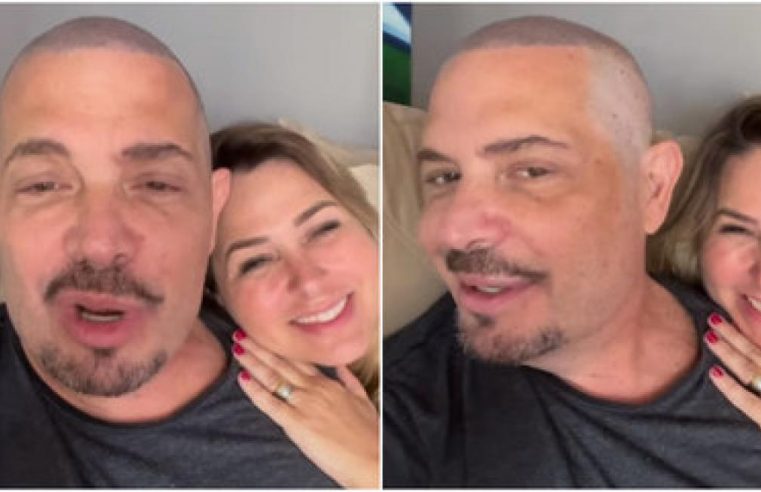 Conrado, marido de Andréa Sorvetão, raspa o cabelo durante tratamento contra câncer