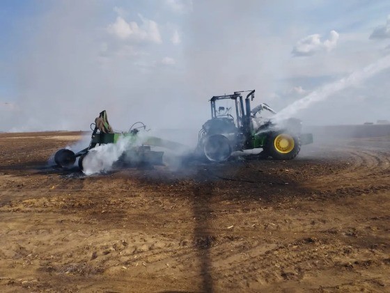 Incêndio destrói 600 hectares de produção de milho em Primavera do Leste-MT