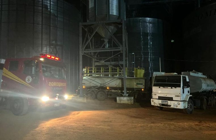 Ação rápida do Corpo de Bombeiros extingue princípio de incêndio em silo