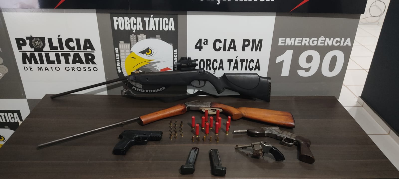 Força Tática prende homens com armas de fogo em Guarantã do Norte