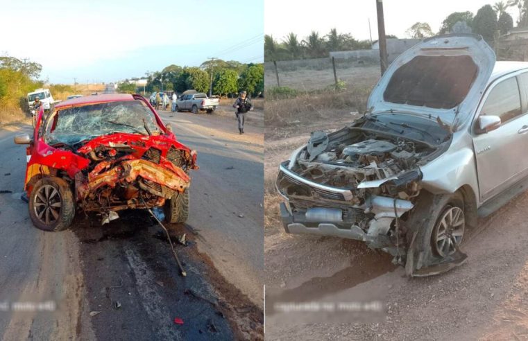 Alta Floresta: caminhonete e picape colidem na MT-208; vítimas socorridas ao Hospital Regional