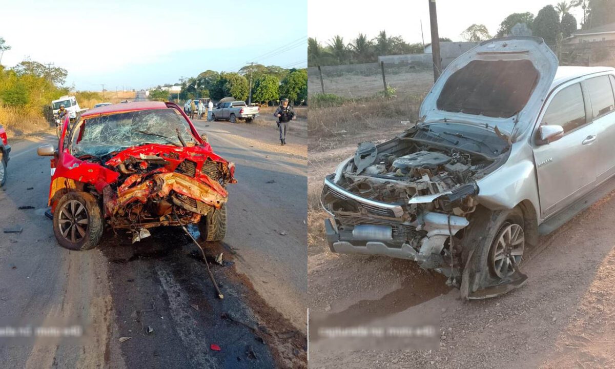 Alta Floresta: caminhonete e picape colidem na MT-208; vítimas socorridas ao Hospital Regional