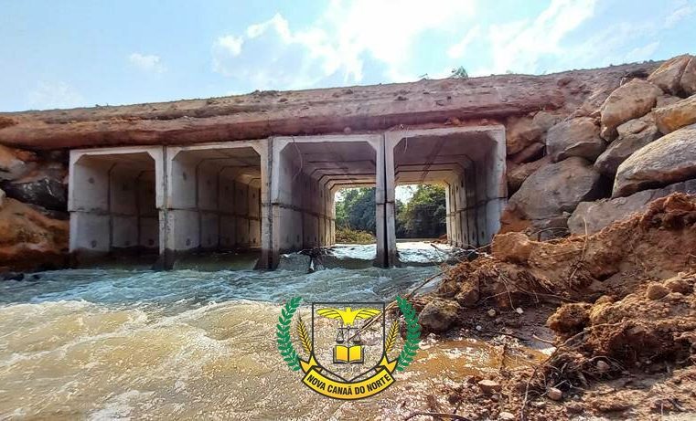Prefeitura de Nova Canaã do Norte conclui nova ponte sobre o Rio Havaí