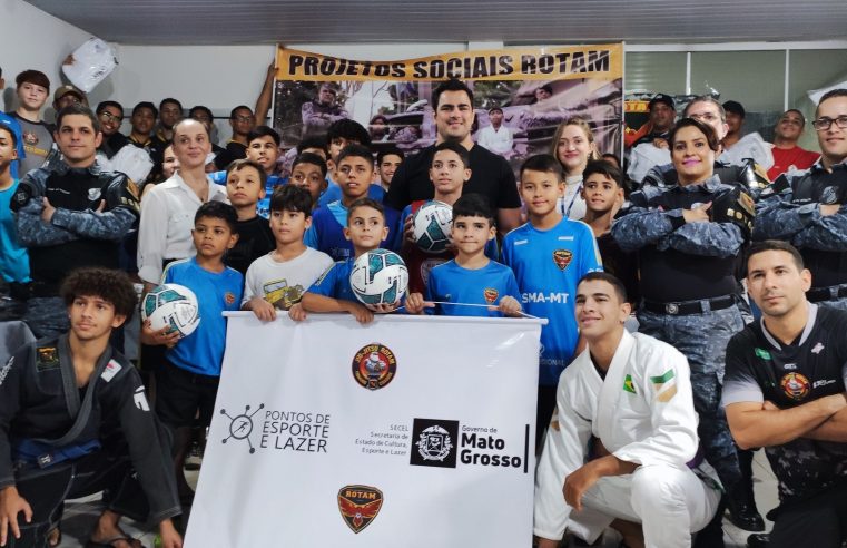 Instituição beneficiada com programa do Governo de MT atende 500 crianças e adolescentes com aulas de jiu-jítsu e futebol