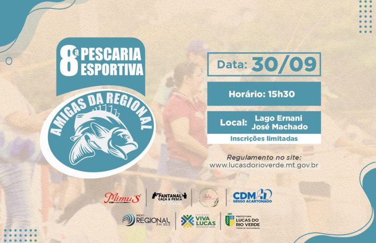 Inscrições para 8ª Pescaria Esportiva estão abertas