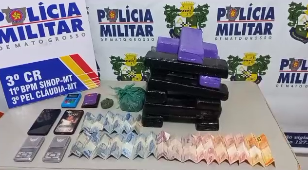 PM prende suspeito por tráfico de drogas e apreende tabletes de maconha