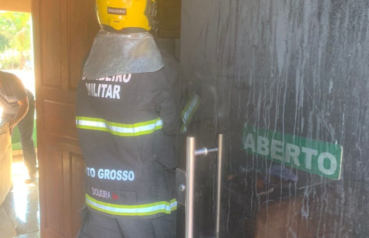 Pane em ar-condicionado provoca incêndio e assusta trabalhadores em Guarantã.