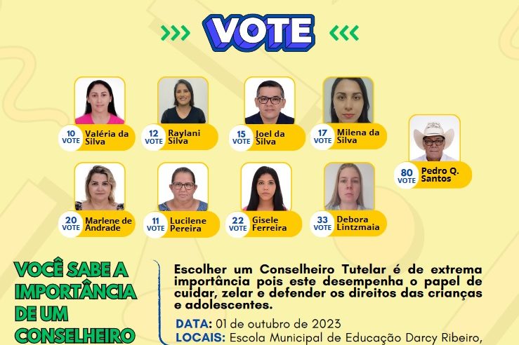 Guarantã do Norte: Eleitores vão às urnas neste domingo para eleger os novos conselheiros tutelares.