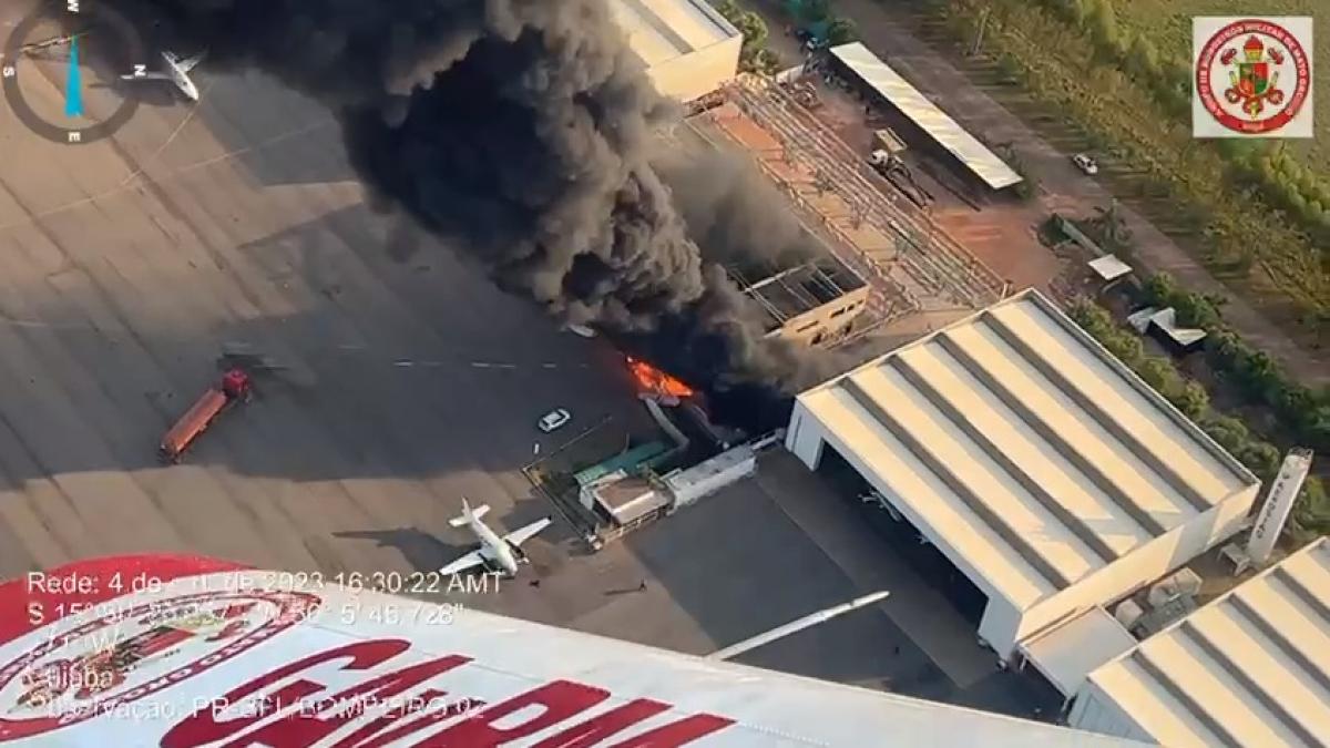 Vídeo -Avião explode no aeroporto da Bom Futuro e mata duas pessoas