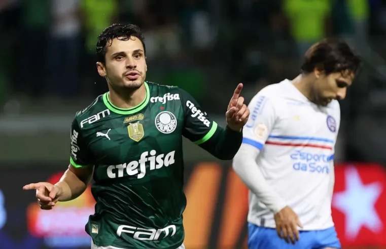 Raphael Veiga marca, Palmeiras vence Bahia e assume vice-liderança do Brasileirão