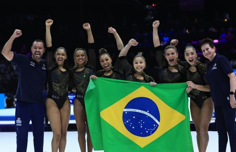 Esportes Ginástica Artística: Brasil é prata na disputa de equipes femininas