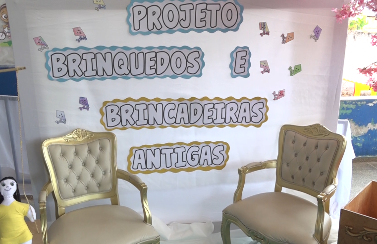 “Brinquedos e Brincadeiras Antigas” foi o tema do  projeto desenvolvido pela Creche Municipal  Tia Teté em Guarantã do Norte