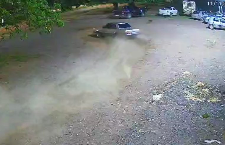 Guarantã do Norte: Motorista é flagrado por câmeras de segurança dando cavalo de pau no pátio do Juventos no Bairro Cotrel; assista o Vídeo