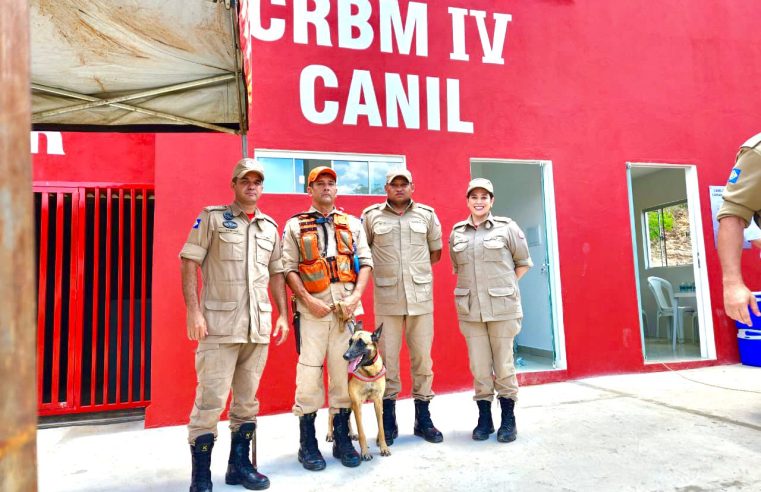 Corpo de Bombeiros de MT inaugura canil e homenageia cão que morreu durante operação