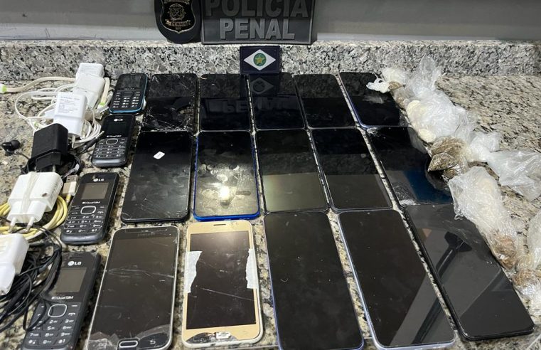Polícia Penal apreende 19 celulares e entorpecentes na penitenciária de Rondonópolis