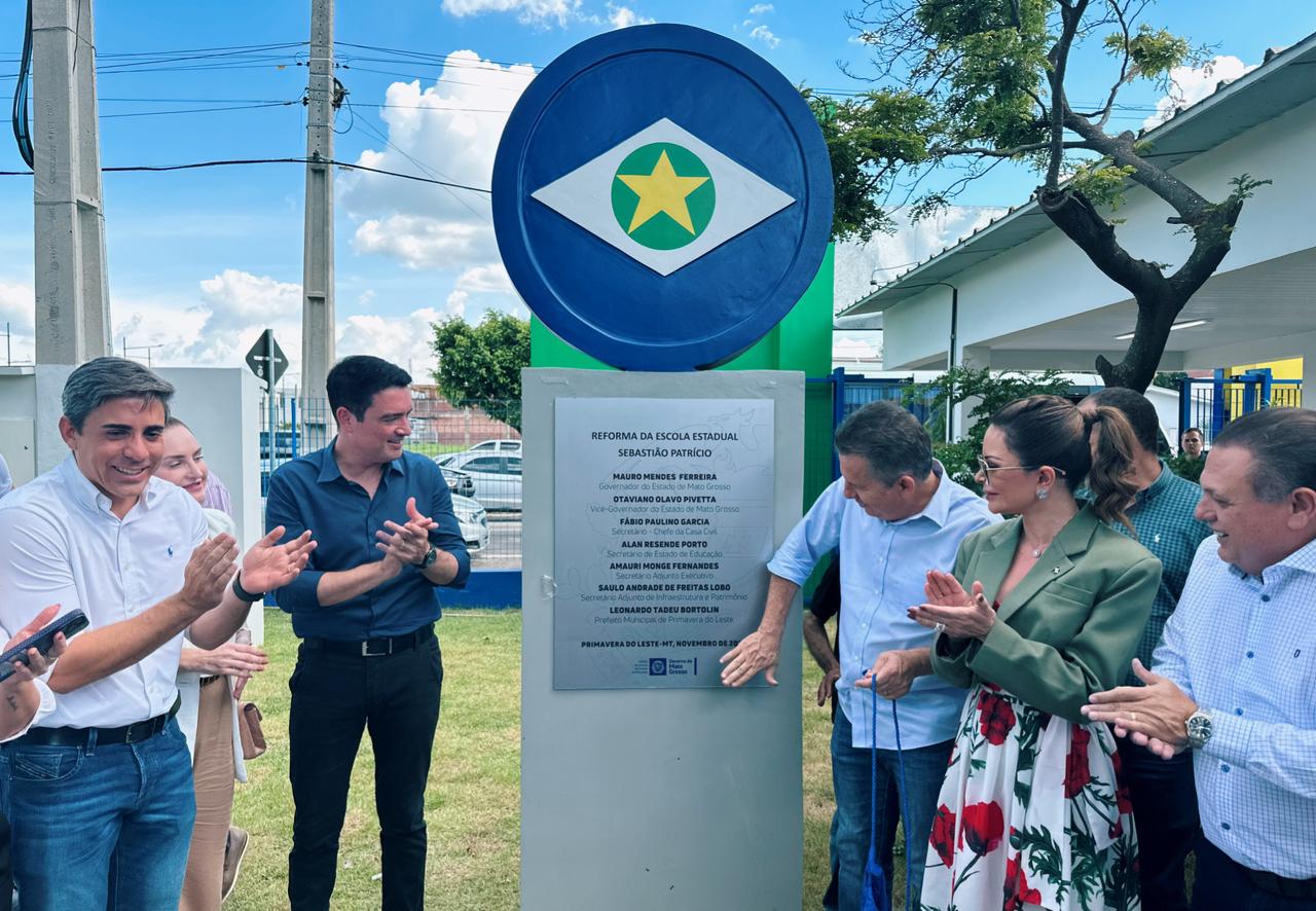 Governo de MT entrega reforma de escola em Primavera do Leste: “ficamos mais felizes e motivados”, afirma aluna