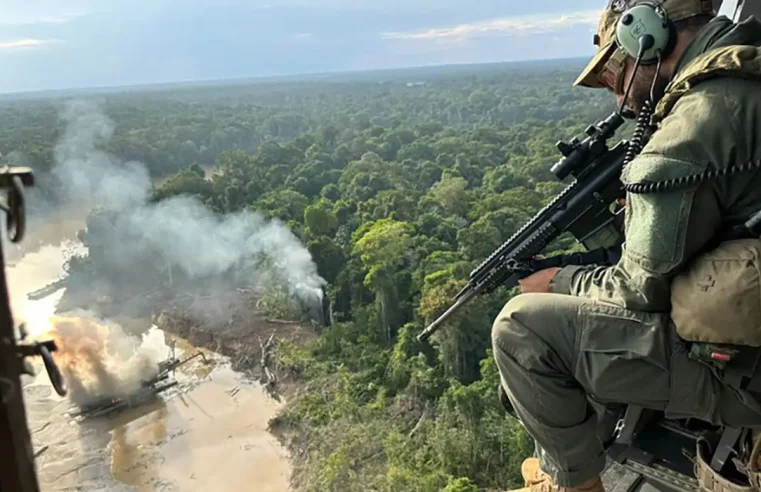 PF, Ibama e polícia colombiana desmobilizam garimpo na fronteira