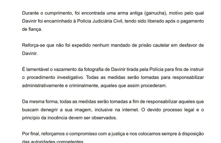 NOTA DE ESCLARECIMENTO