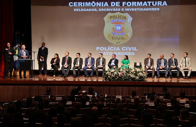 Formatura de 313 novos policiais reforça atuação da Polícia Civil no interior de MT