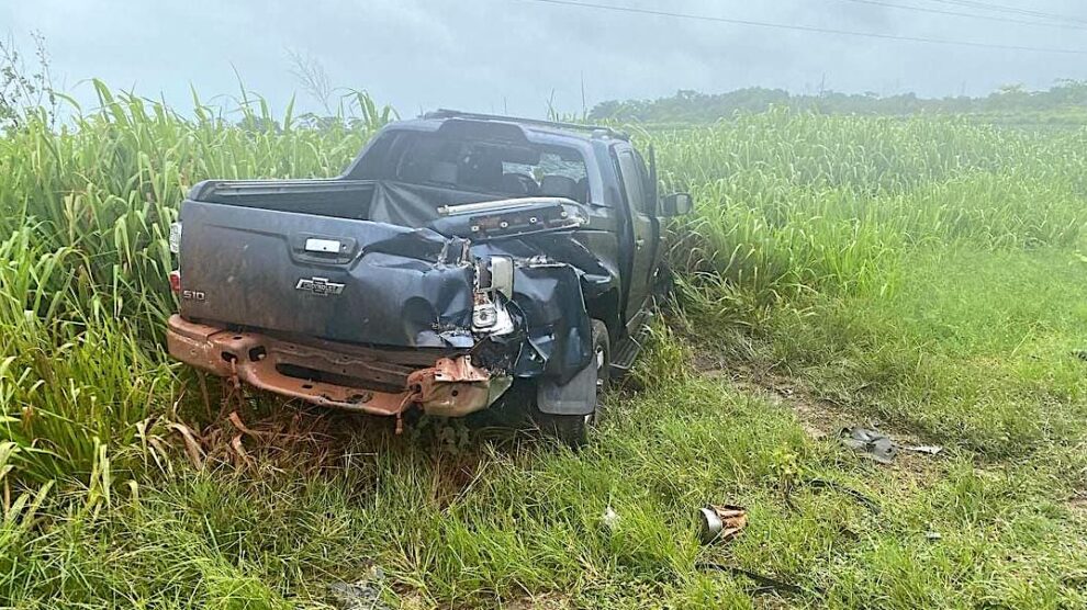 Caminhão e caminhonete se envolvem em acidente na BR-163 entre Sorriso e Sinop