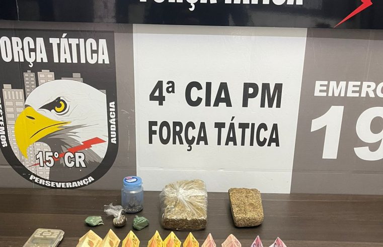  Homem é preso pela PM por tráfico e comercialização de drogas em Novo Mundo.