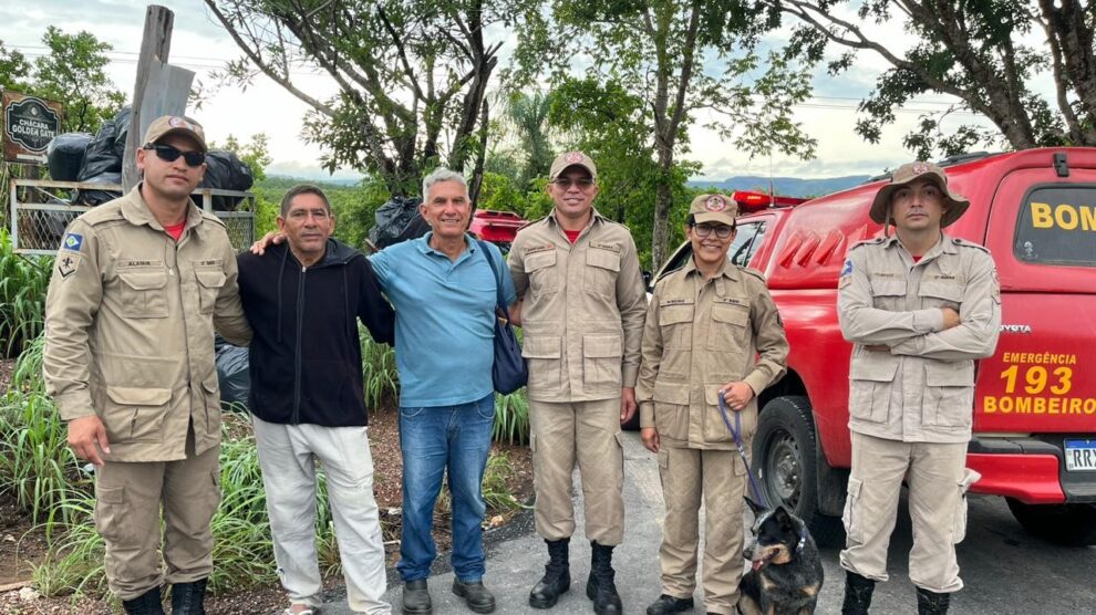 Bombeiros resgatam dois homens que se perderam em mata em Mato Grosso