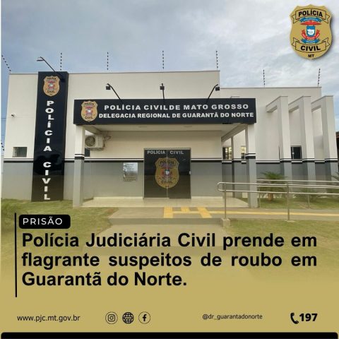 Polícia Judiciária Civil prende em flagrante suspeitos de Roubo.