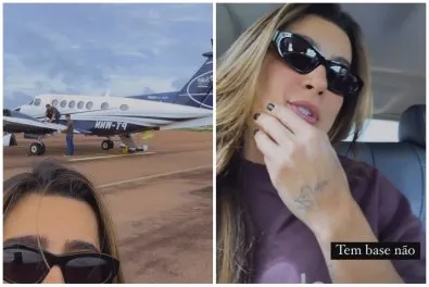 Ladrões aproveitam show e tentam roubar avião de cantora em MT; Veja vídeo