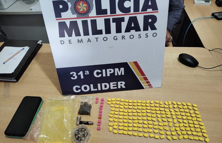 Adolescente é apreendido pela PM com 204 comprimidos de ecstasy em Colíder