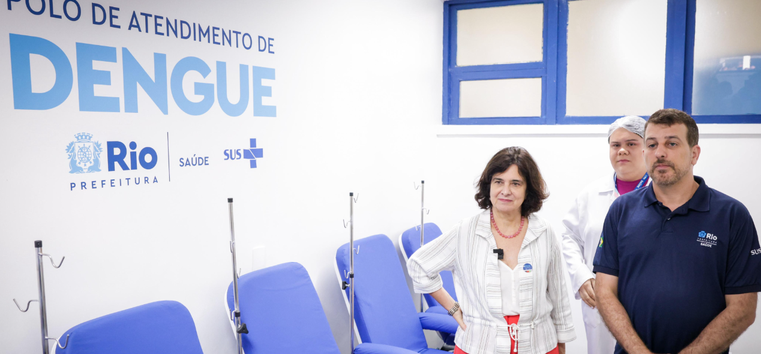Ministra inaugura novo polo de atendimento para pacientes com dengue no Rio de Janeiro