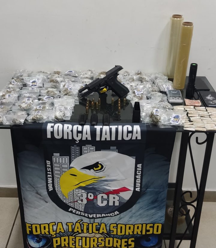 Força Tática localiza veículo usado em crime e apreende 125 porções de drogas com auxílio do Vigia Mais MT