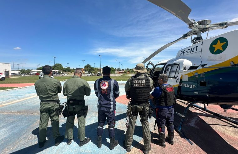 Serviço aero médico do Ciopaer socorreu três pacientes que precisavam de atendimento de urgência