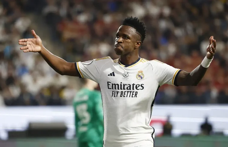 Esportes Real Madrid critica árbitro por não relatar ofensa contra Vinícius Jr