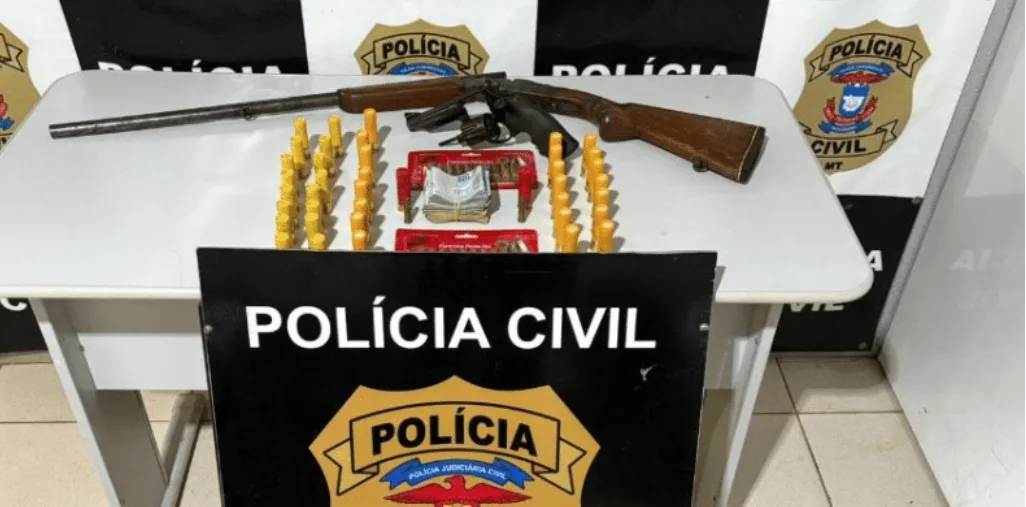 Caminhoneiro preso com armas de fogo paga fiança e é liberado em Guarantã
