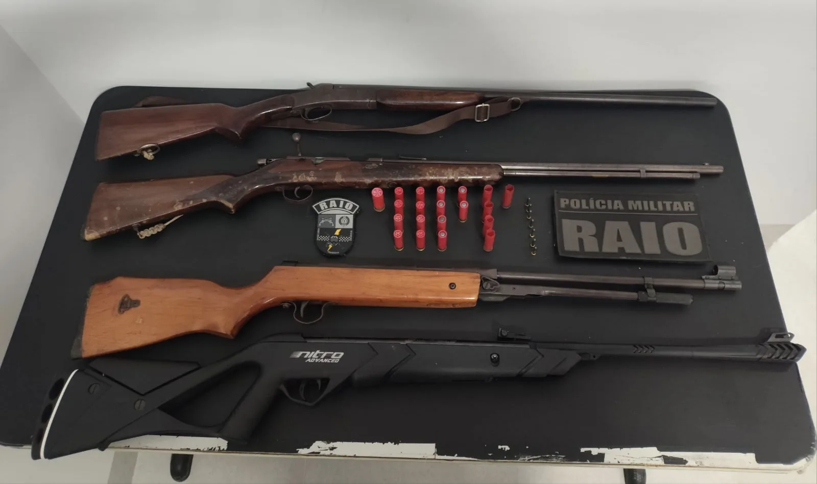 Polícia Militar apreende armas de fogo e munições em propriedade rural de Terra Nova do Norte